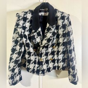 Amanda Smith Black and White Textured Blazer